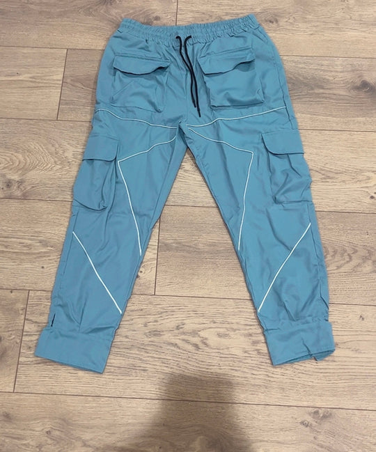 Men's Cargo Pants With Reflective Design and multi pockets