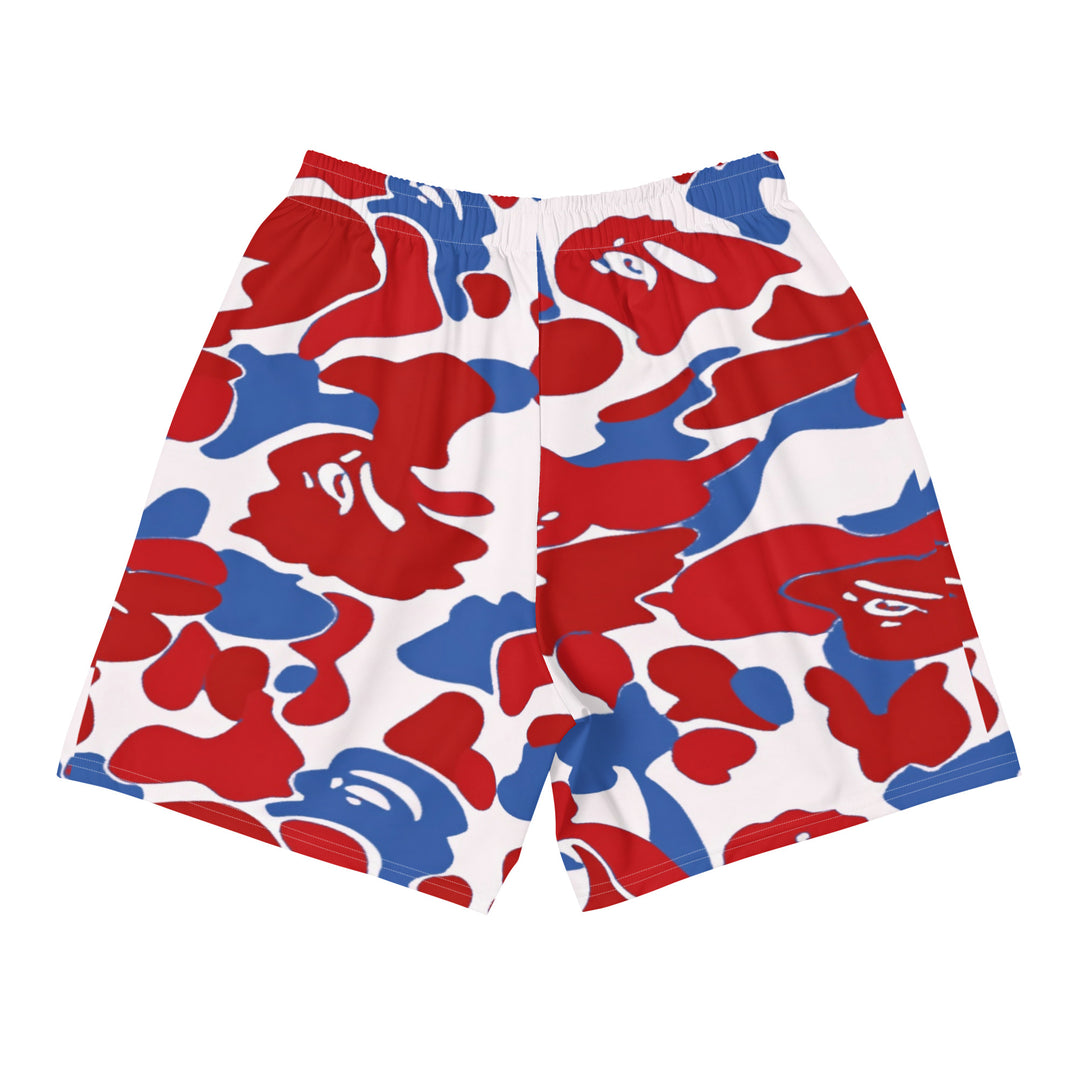 Men's Red, White, and Blue Recycled Athletic Shorts