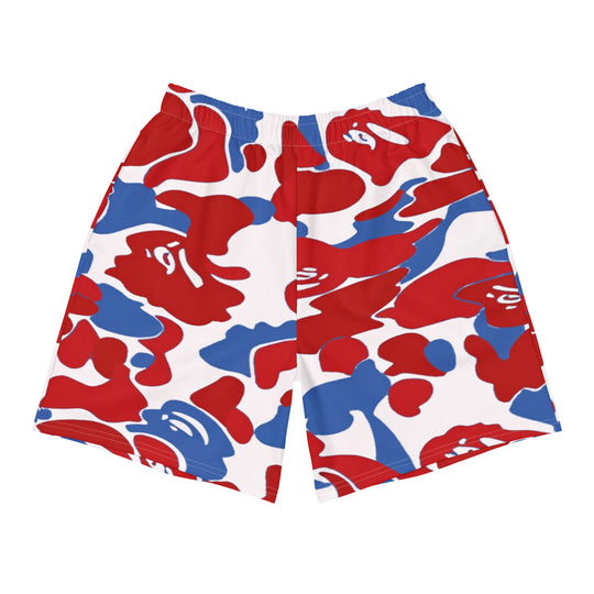 Men's Red, White, and Blue Recycled Athletic Shorts