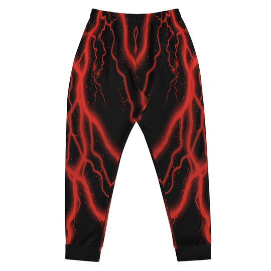Red/Black Lightning Men's Joggers