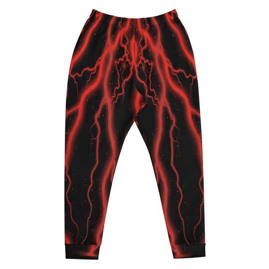 Red/Black Lightning Men's Joggers