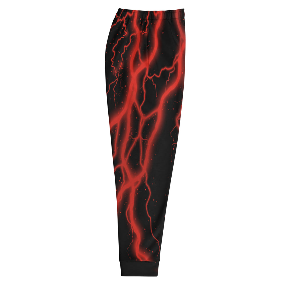 Red/Black Lightning Men's Joggers